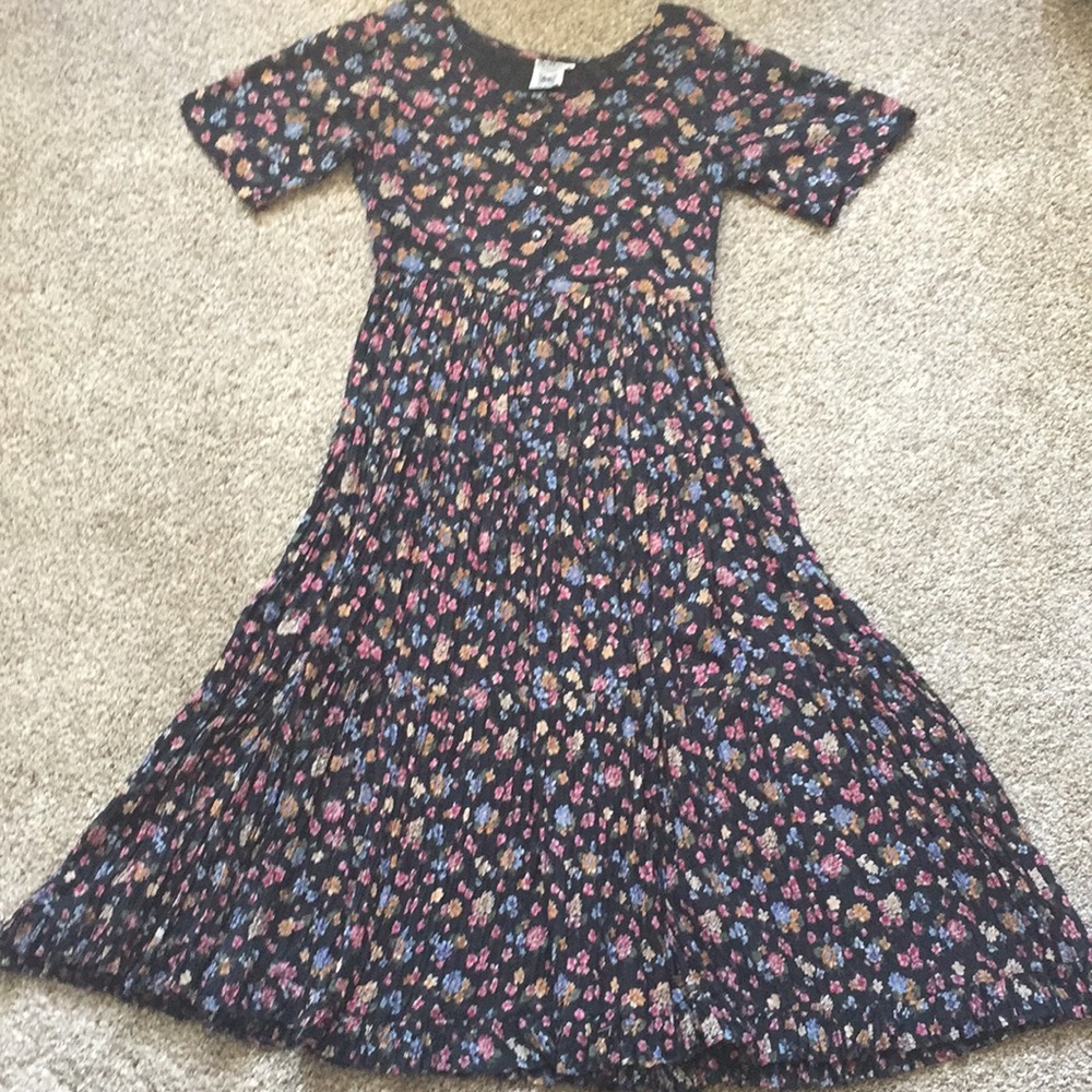 Black print maxi dress